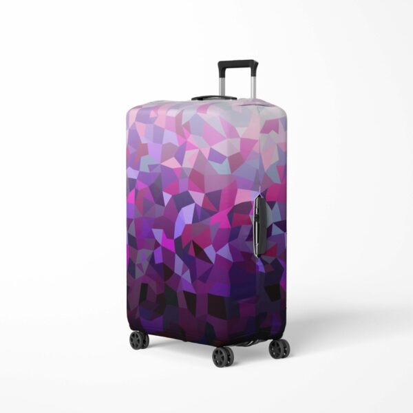 Kelioninio lagamino užvalkalas – violetinė geometrija, L dydis