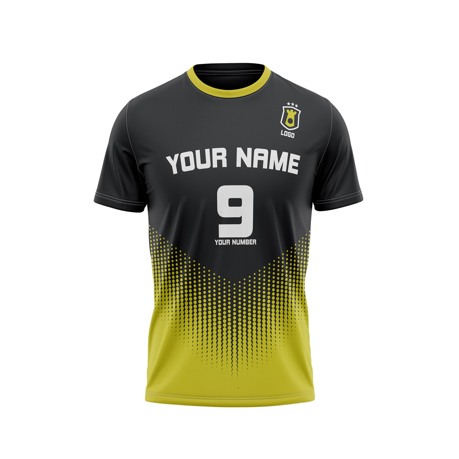 Sports T-shirt gray-yellow