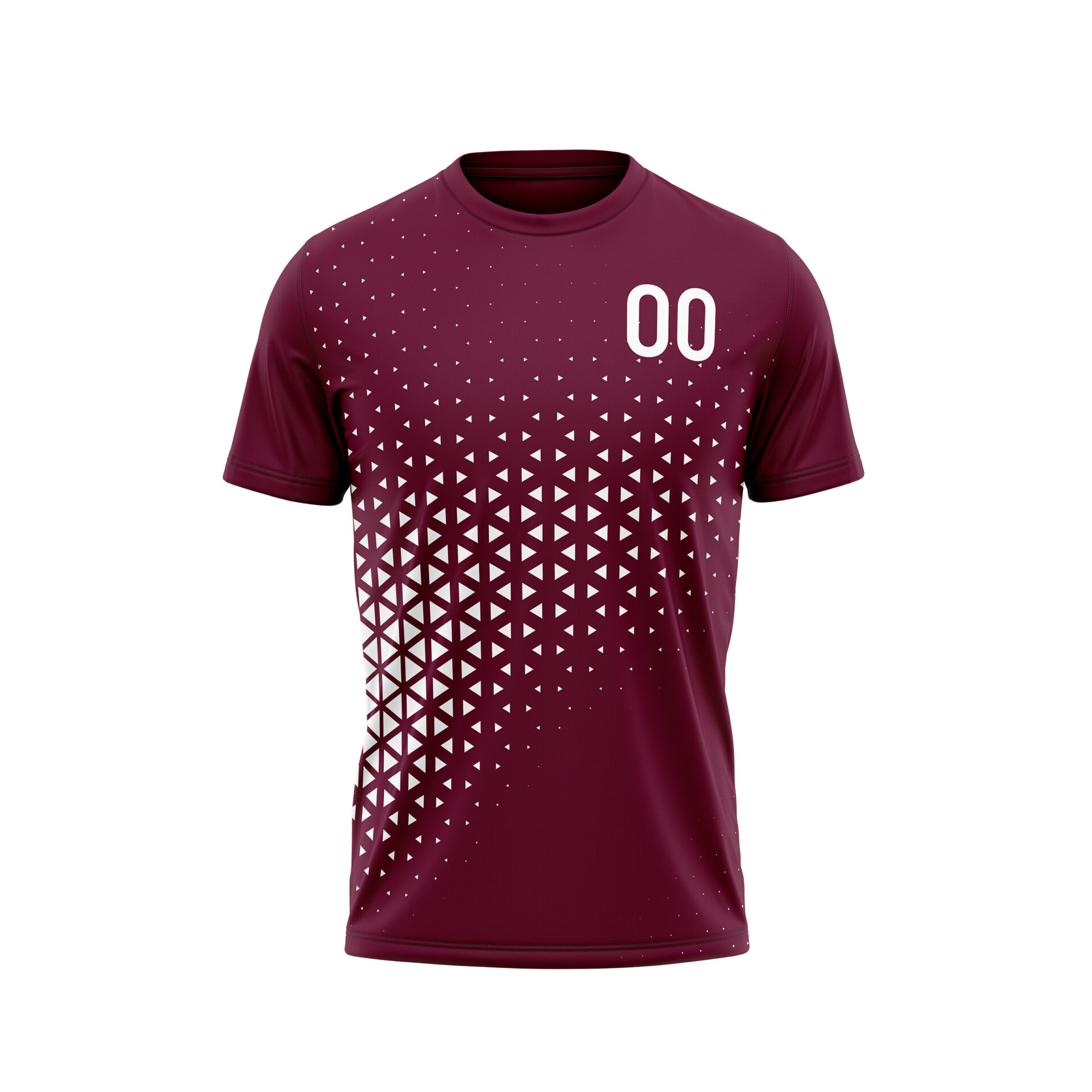 Sports T-shirt burgundy-white