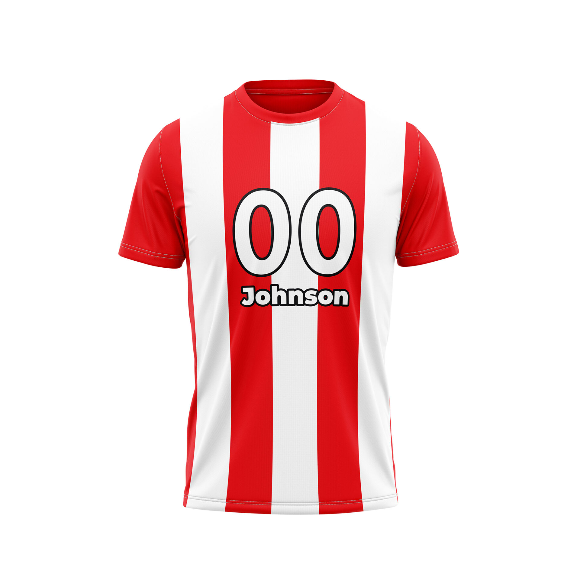 Sports T-shirt red-white striped