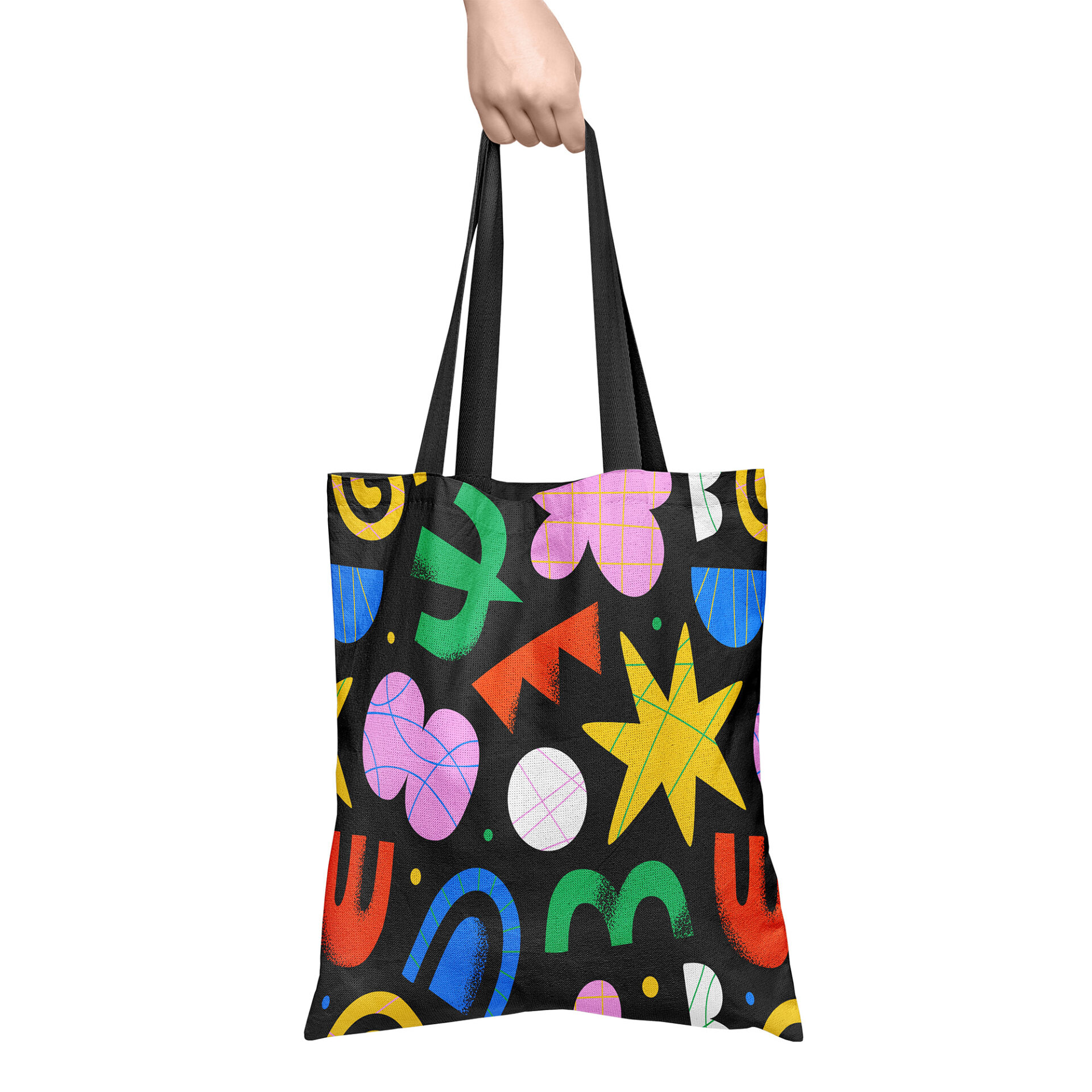 Fabric bag - colorful figures