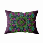 Spilvendrāna - mandala zaļa - violeta