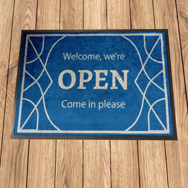 Paklājs - Open sign