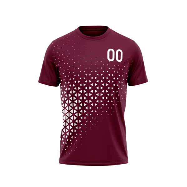 Sporta T-krekls bordo-balts